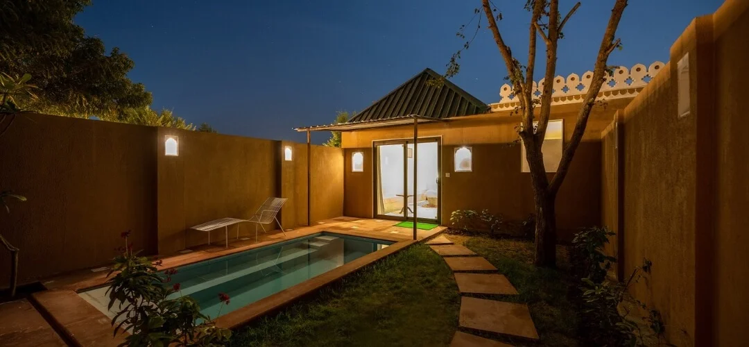 Aangan Resort Ranthambore – Luxury Stay with Private Pool Rooms, Tented Cottages & Garden View Rooms